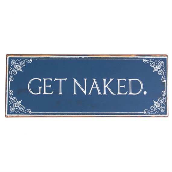 Get Naked Retro Wall Plaque