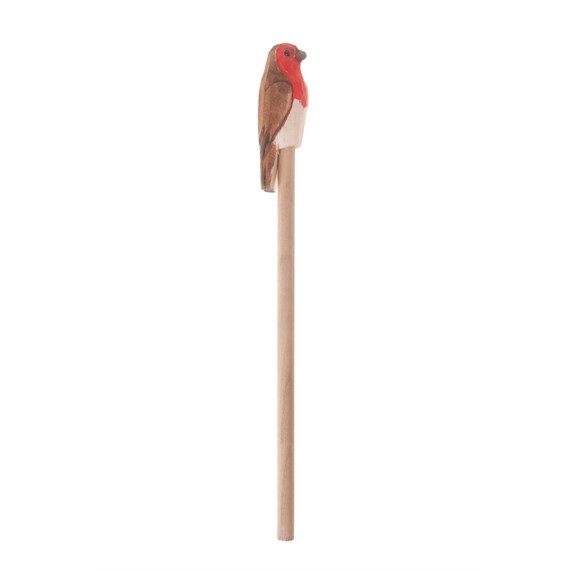 Red Wooden British Bird Pencil