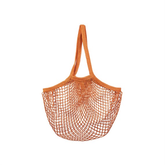 Burnt Orange String Shopping Bag
