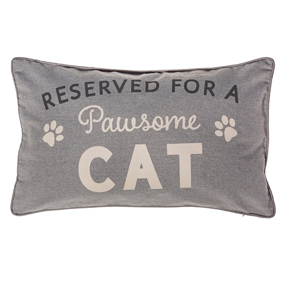 Grey Reserved for the Cat Cushion Cover
