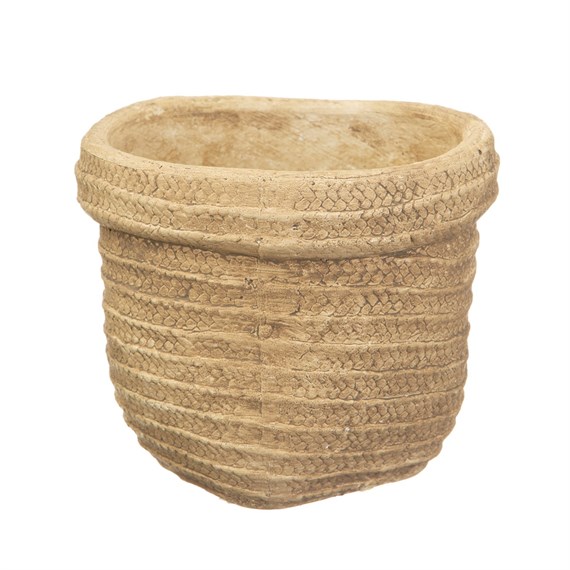 Sierra Cement Basket Planter