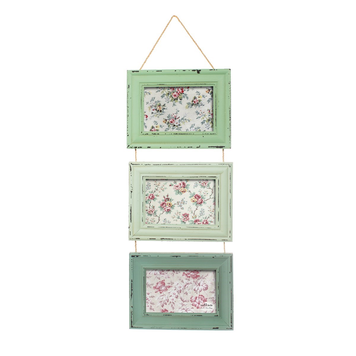 Delilah Triple Photo Frame Green Delilah Triple Photo Frame Green