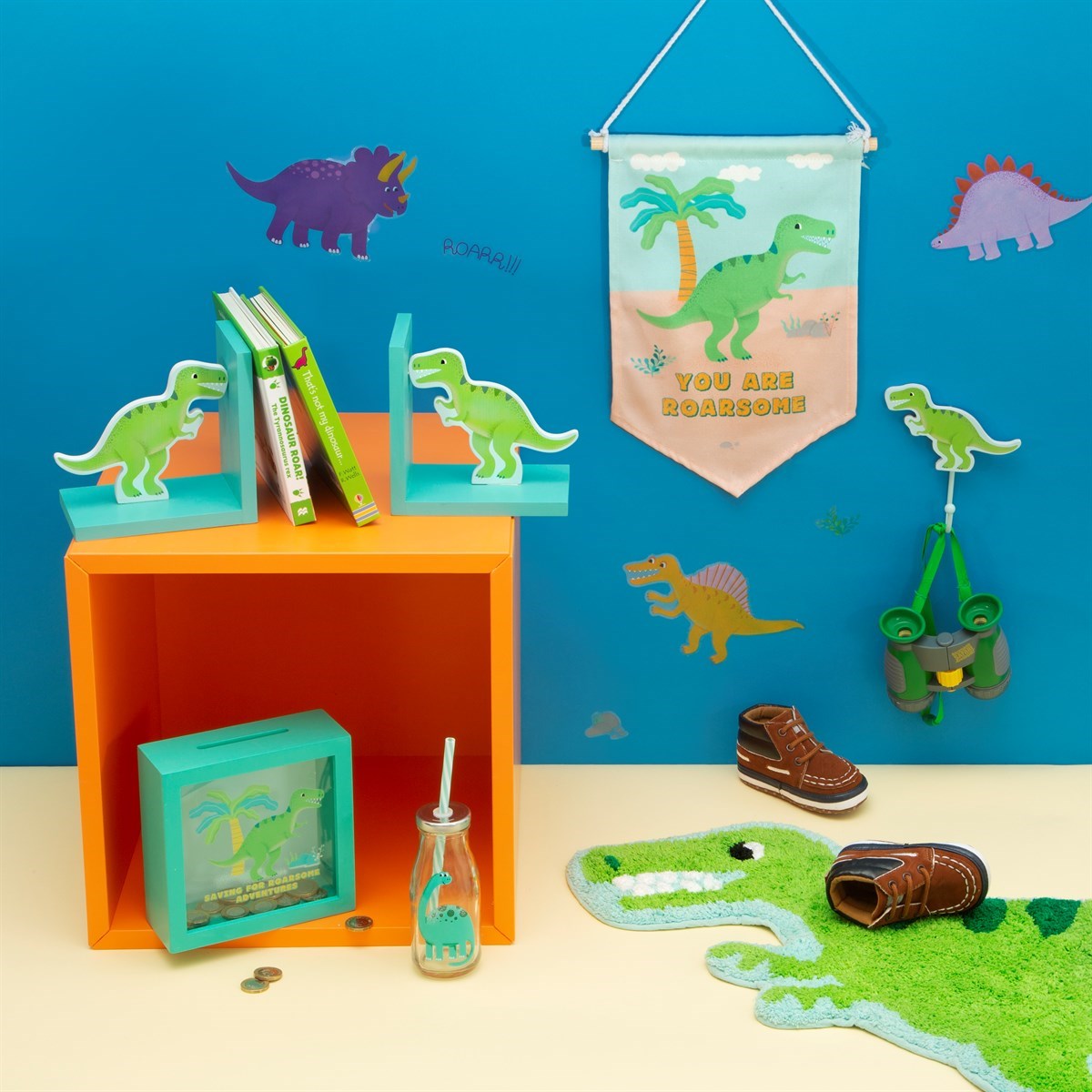 Roarsome Dinosaurs Mini Milk Bottle with Straw