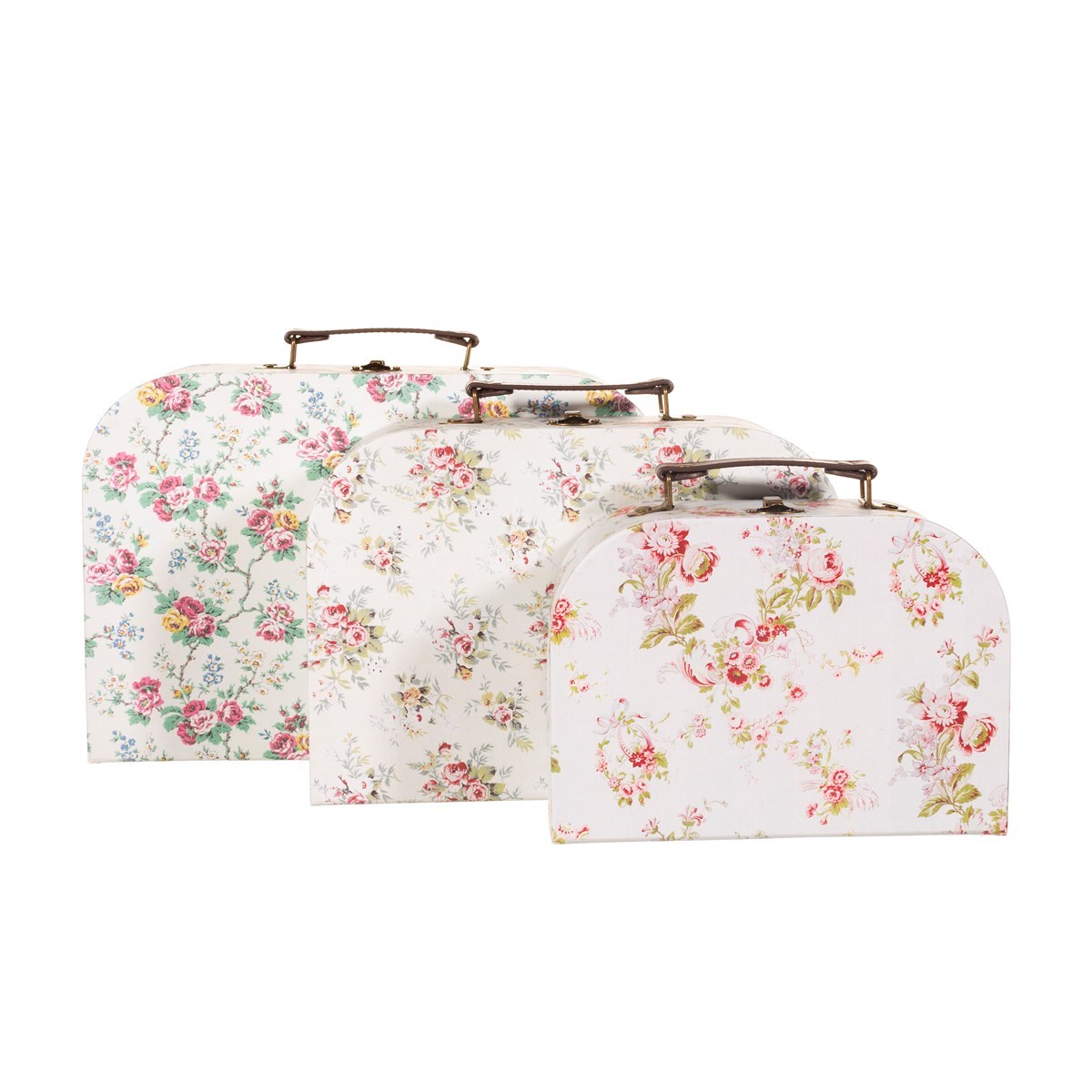  Sass and Belle SET OF 3 VINTAGE MAP SUITCASES : Home & Kitchen