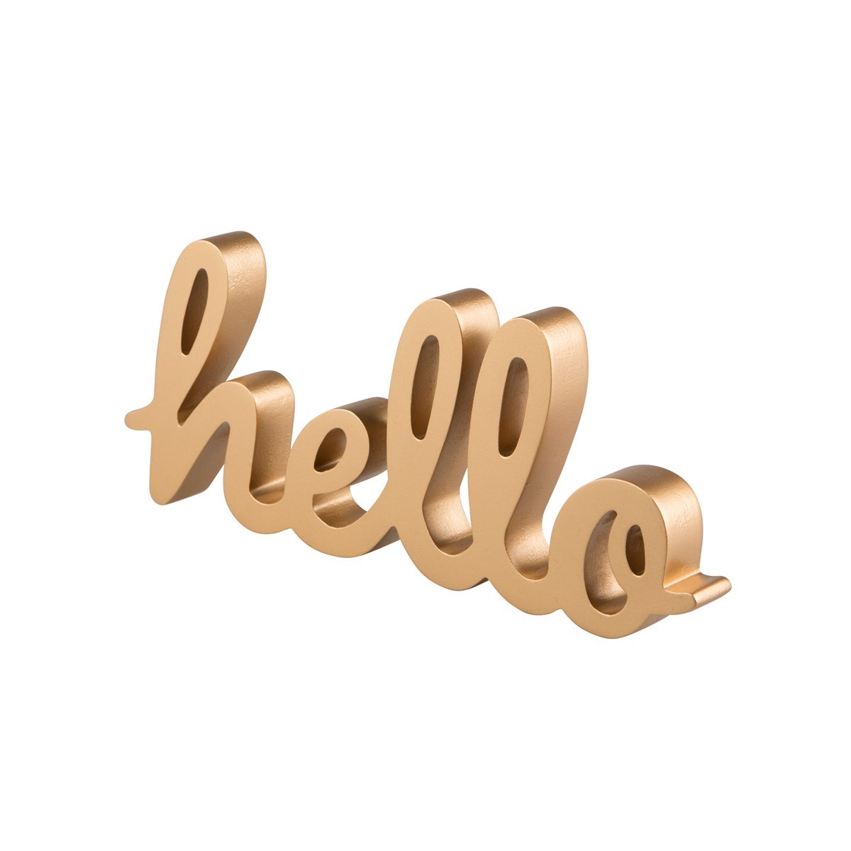 gold hello standing letters