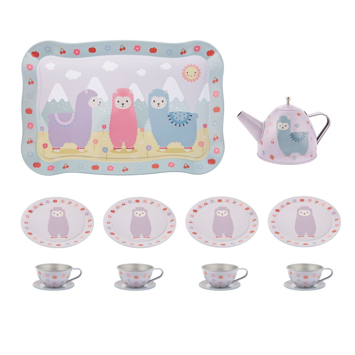 sass and belle tin tea set