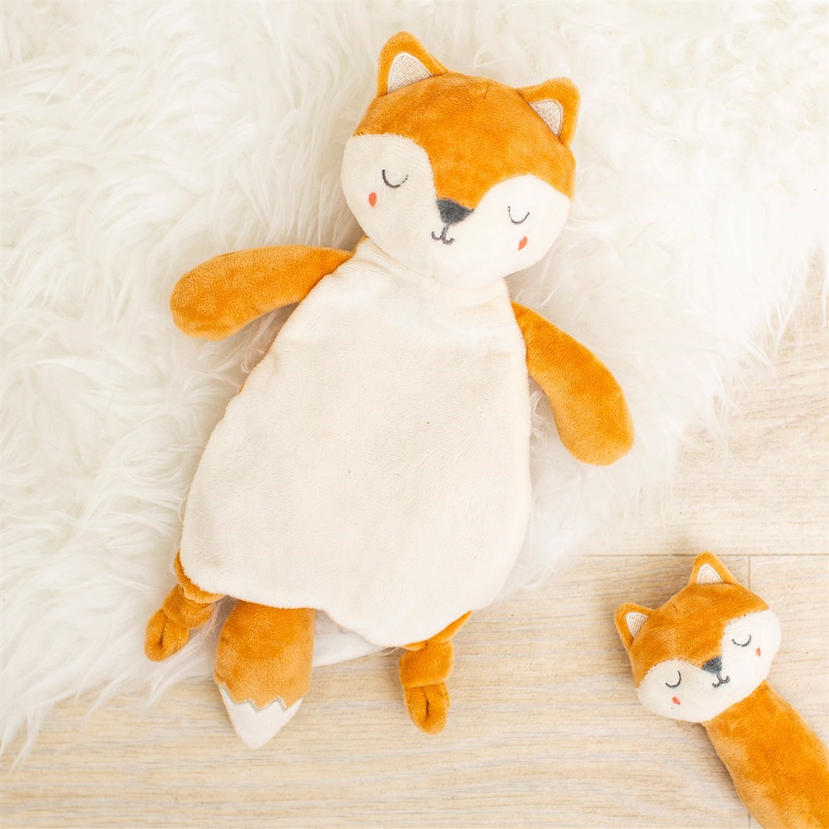 Sleepy Woodland  Fox Baby Cuddle Comforter by Sass and Belle 