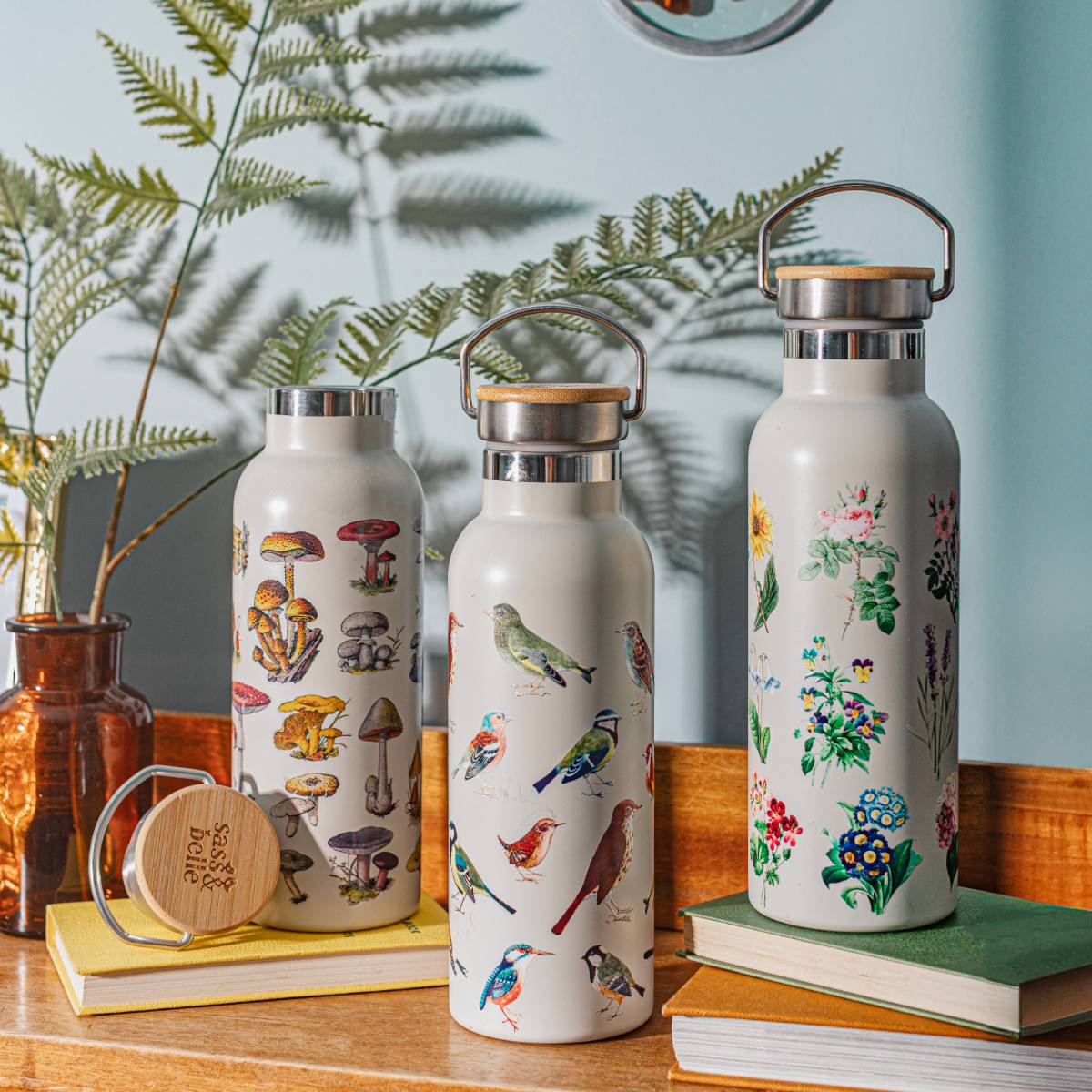 【古酒】bird bottle Vintage Birds Metal Water Bottle