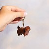 Sausage Dog Wooden Keyring