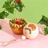 Wooden Christmas Pudding Bauble