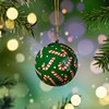 Candy Cane Paper Mache Bauble