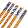 Japandi Bamboo Blue Chopsticks - Set of 5