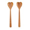 Heart Bamboo Salad Servers