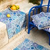 Blue Tile Print Rug Small