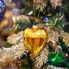 Gold Heart Opening Bauble