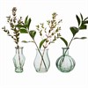 Recycled Glass Vintage Bud Vase Pale Green - Set of 3