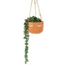 Eyes Shut Terracotta Hanging Planter