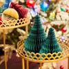 Forest Green Honeycomb Tree Standing Decoration - Set of 2
