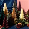 Green & Red Honeycomb Paper Decorations - Set of 6