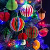 Red & Green Honeycomb Paper Hanging Decoration