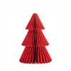 Honeycomb Standing Xmas Tree Deep Red - Set of 2