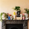 Small Greek Head Vase Electric Blue