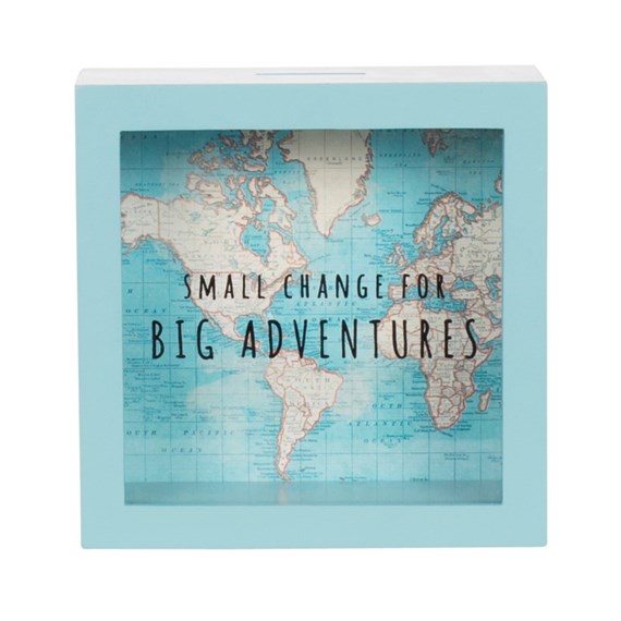 Vintage Map Big Adventures Money Box