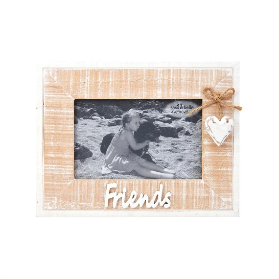 Rustic Heart Friends Brown Frame