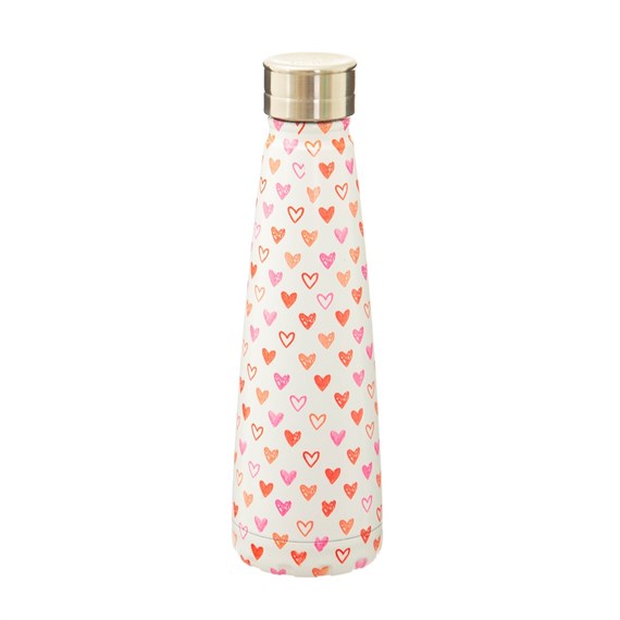 Red Love Heart Stainless Steel Water Bottle