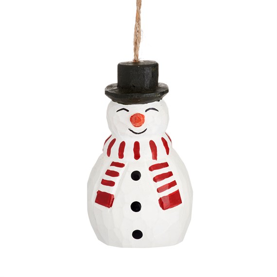 Wooden Snowman Decoration