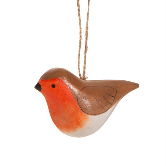 Wooden Robin Hanging Decoration