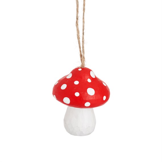 Wooden Mushroom Hanging Decoration