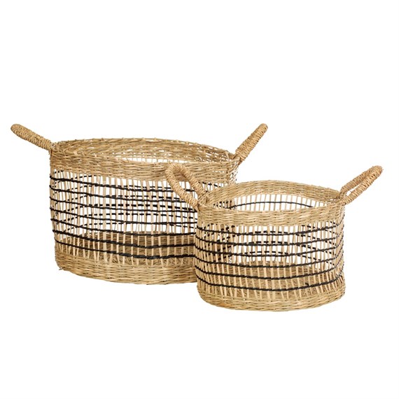 Seagrass Open Weave Baskets - Set of 2