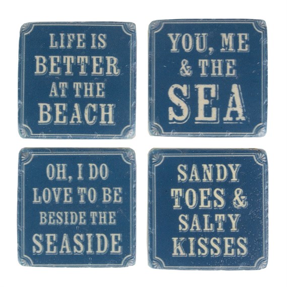 Retro Seaside Coasters - Set of 4