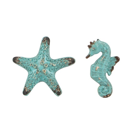 Vintage Starfish & Seahorse Drawer Knob