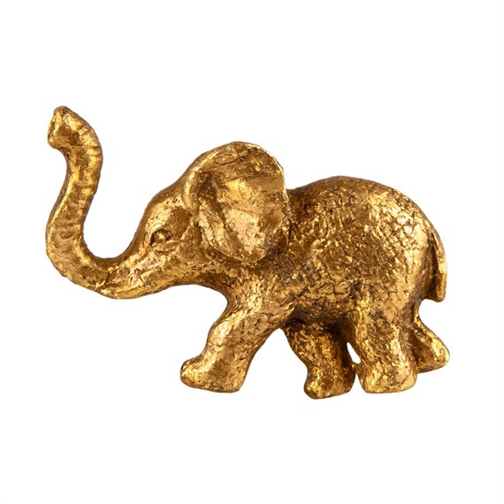 Gold Elephant Drawer Knob