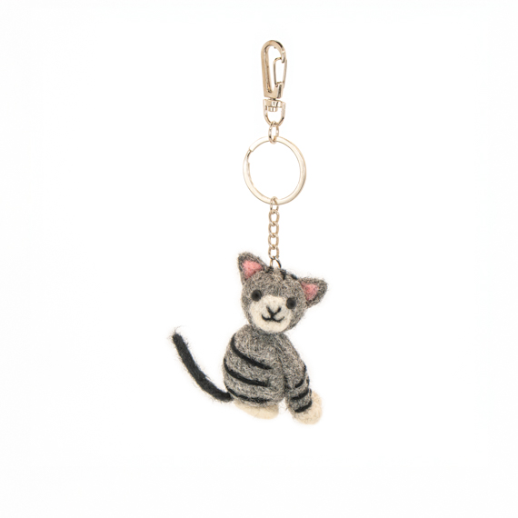 Cat Felt Keyring 