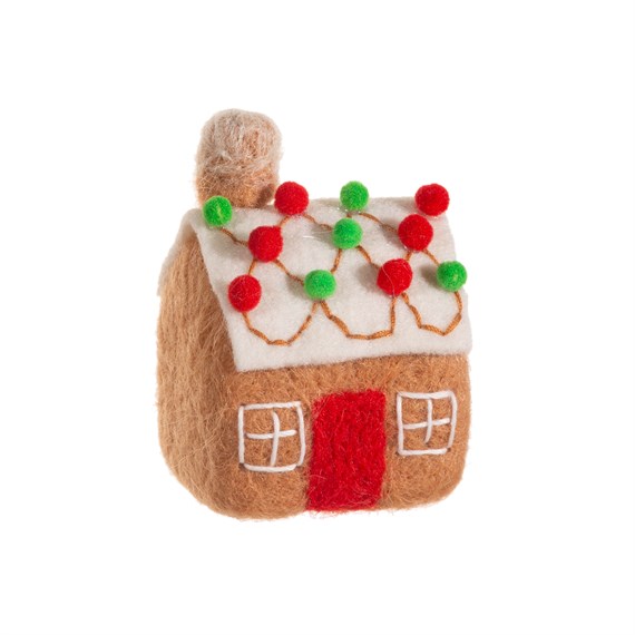 Gingerbread House Felt Decoration