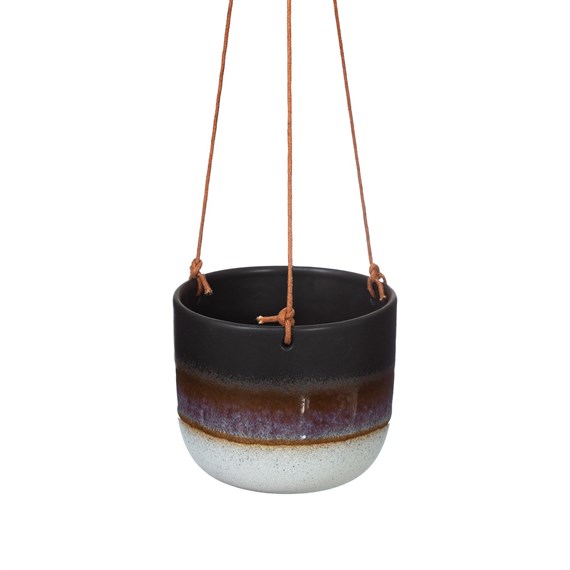 Mojave Black Hanging Planter