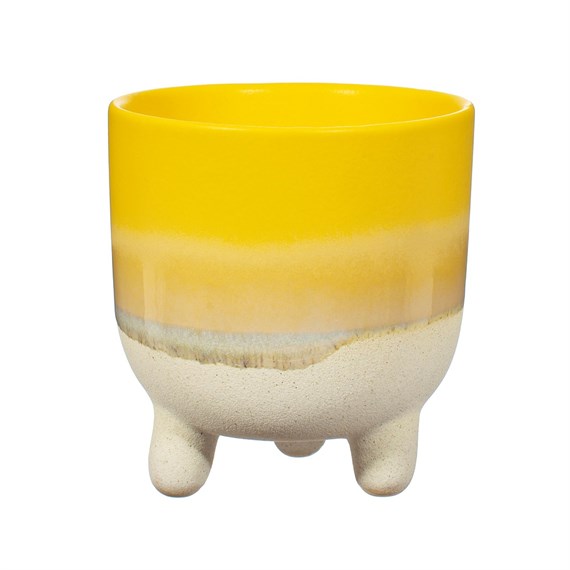 Mojave Glaze Yellow Large Planter on Legs