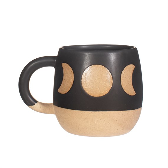 Moon Phases Black Mug