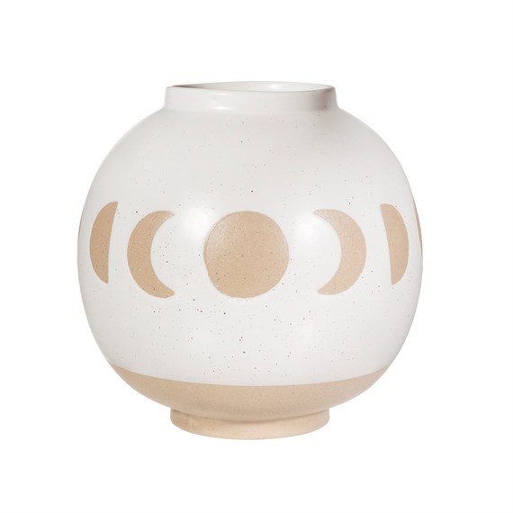 Moon Phases Vase Large White