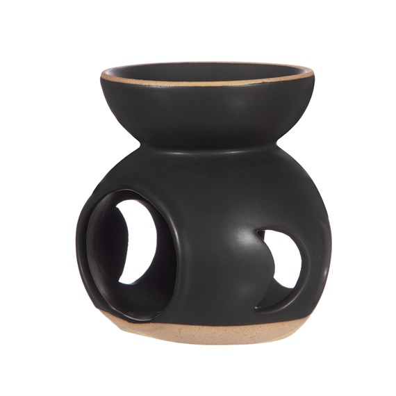 Moon Phases Oil Burner Black