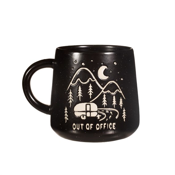 Out of Office Stoneware Black Mug