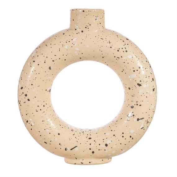 Sand Terrazzo Speckled Circle Vase Large