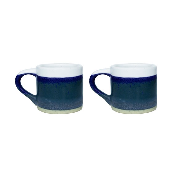 Marlowe Blue Espresso Mugs - Set of 2