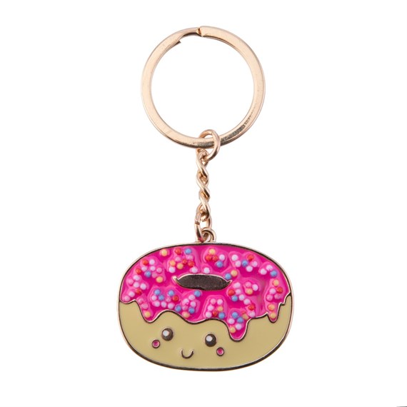 Doughnut Enamel Keyring