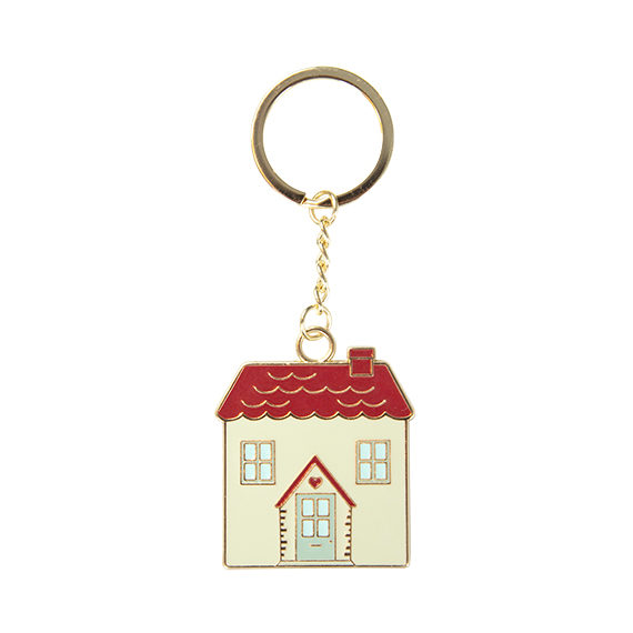 House Enamel Keyring