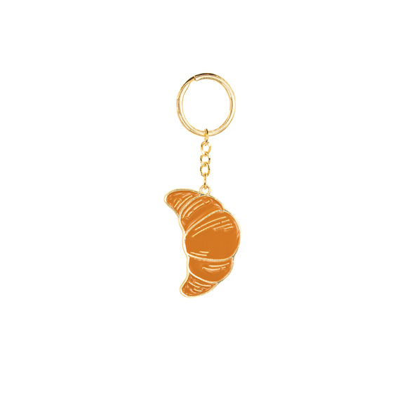 Croissant Enamel Keyring