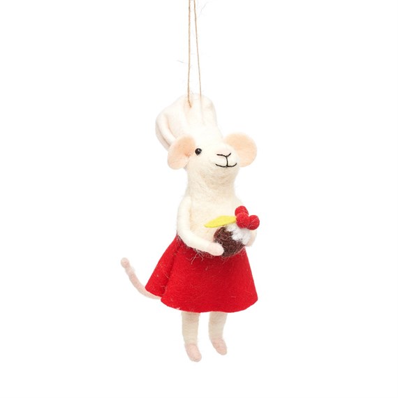 Mary Baker Mouse Felt Decoration